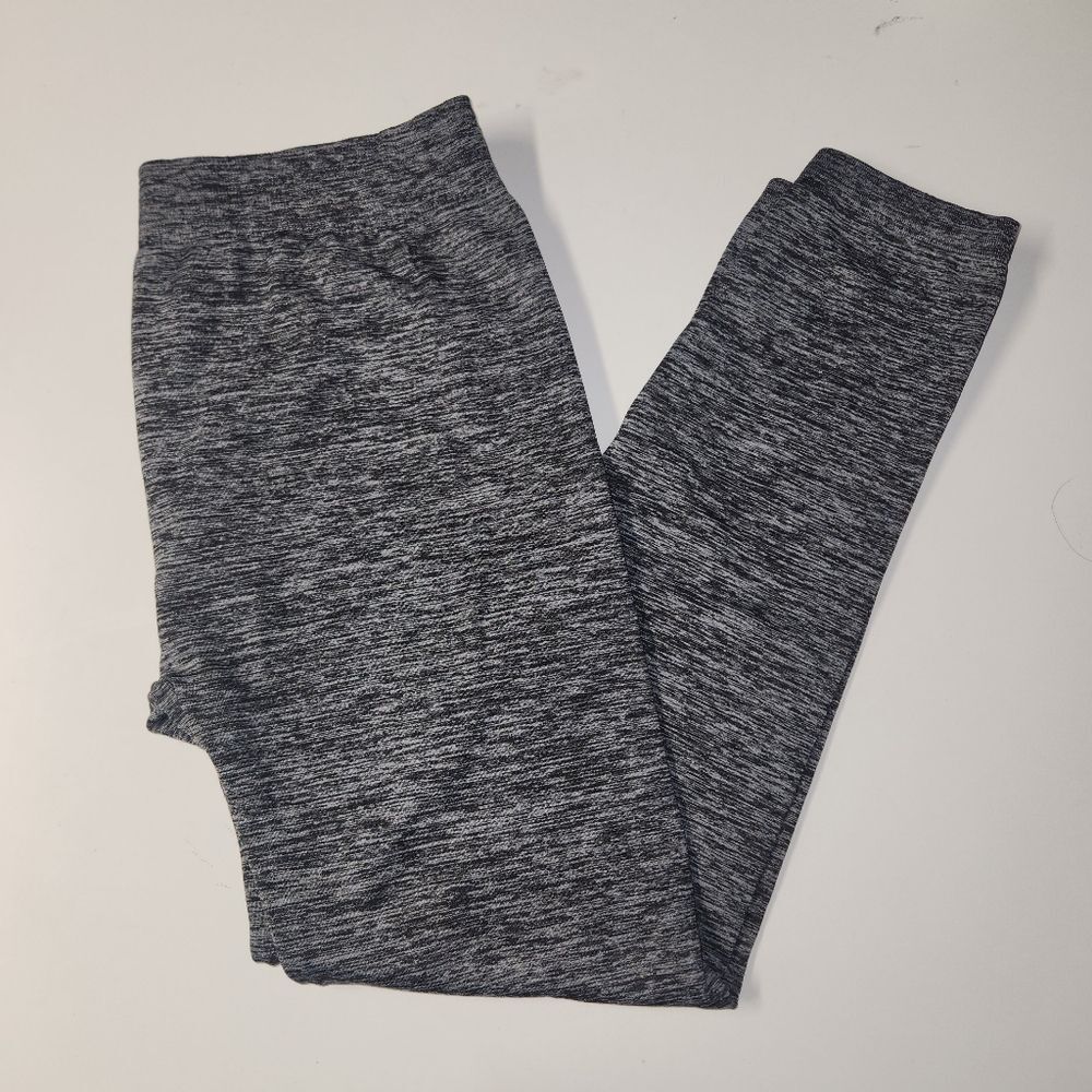 Gray Fleece Lined Body Slimming Leggings Plus Size OS Athleisure